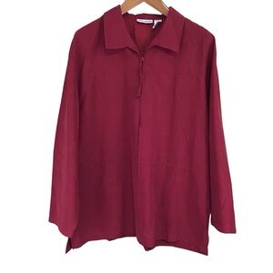 Allyson Whitmore Red Full Zip Lightweight Jacket 3X